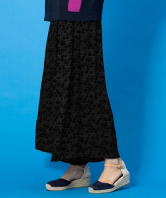＜sab street my standard (Women/大きいサイズ)＞モザイク柄ラップ風ワイドパンツ　プラスサイズ　３３－１２－１２６１