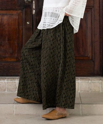＜sab street my standard (Women/大きいサイズ)＞ボタニカルプリントワイドパンツ