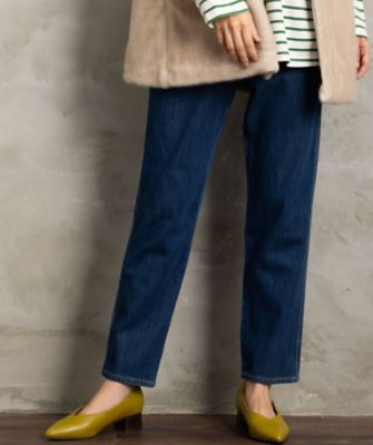 sab street my standard (Women/大きいサイズ)/サブストリート マイスタンダード FONTLAB  LYCRA スター刺繍ストレートデニム