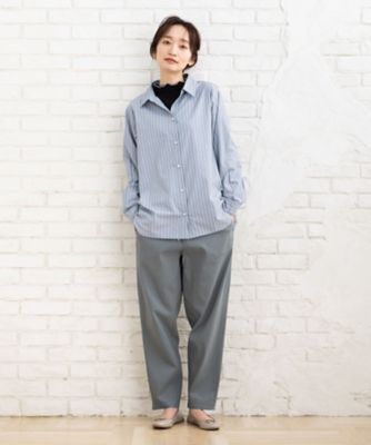 ハイテンションドロストテーパードパンツ　プラスサイズ　３３ー１２ー１５１０