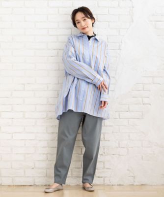 ハイテンションドロストテーパードパンツ　プラスサイズ　３３ー１２ー１５１０