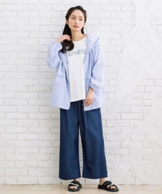 ＩＮＤＥＳＩＧＮ　ピンタックラインデニムパンツ　プラスサイズ　３３ー１２ー１５３３