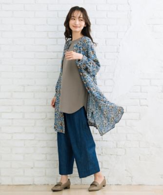ＩＮＤＥＳＩＧＮ　ピンタックラインデニムパンツ　プラスサイズ　３３ー１２ー１５３３