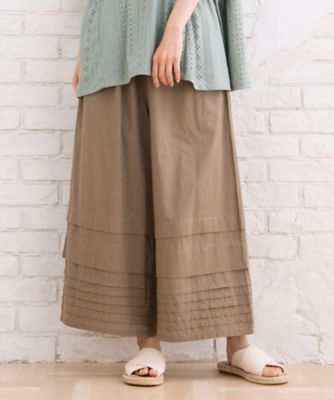 sab street my standard (Women/大きいサイズ)/サブストリート　マイスタンダード ＩＮＤＥＳＩＧＮ　タックヘムワイドパンツ　３３１２１５４５