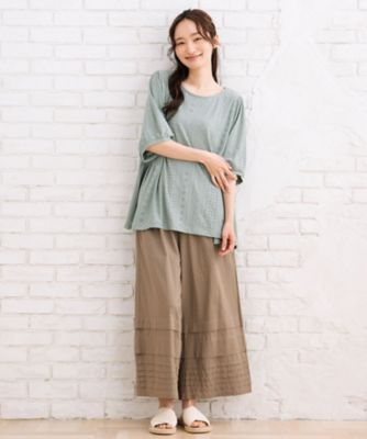ＩＮＤＥＳＩＧＮ　タックヘムワイドパンツ　３３１２１５４５