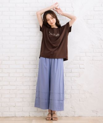 ＩＮＤＥＳＩＧＮ　タックヘムワイドパンツ　３３１２１５４５