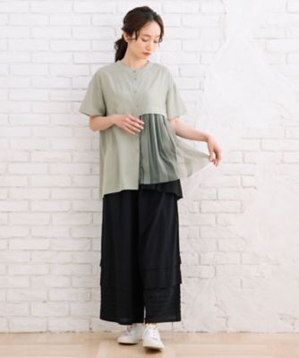 ＩＮＤＥＳＩＧＮ　タックヘムワイドパンツ　３３１２１５４５
