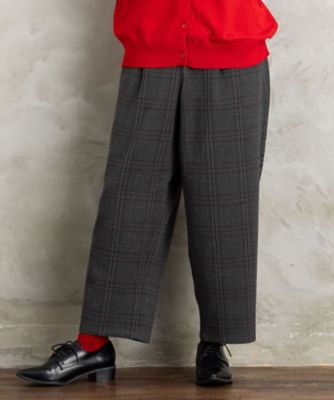 ＜sab street my standard (Women/大きいサイズ)＞両面起毛セミワイドパンツ　３３ー１２ー１５８９