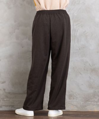 ウールライクワイドパンツ プラスサイズ 33121623 | sab