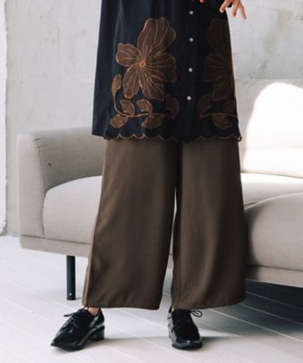 ＜sab street my standard (Women/大きいサイズ)＞ＣＯＯＬ・ＵＶ・防シワ　スムースジョーゼットベイカーパンツ　３３ー１２ー１６３２