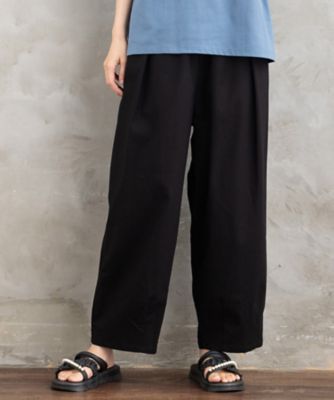 【送料無料】sab street my standard (Women/大きいサイズ)/サブストリート マイスタンダード FONTLAB リネンブレンドカーブパンツ 33ー12ー1636 ブラック(00) パンツ・ズボン【三越伊勢丹/公式】