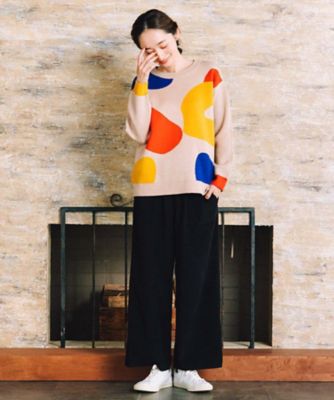 INDESIGN コーデュロイベイカーパンツ プラスサイズ 33ー