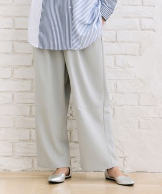 FONTLAB スムースポンチタックワイドパンツ プラスサイズ 33
