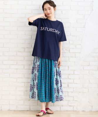 ＜sab street my standard (Women/大きいサイズ)＞ＩＮＤＥＳＩＧＮ　フラワーＭＩＸプリントスカート　３３－１４－１４１５