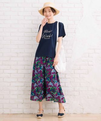 ＩＮＤＥＳＩＧＮ　ストライプ×バインプリントスカート　３３１４１５３９