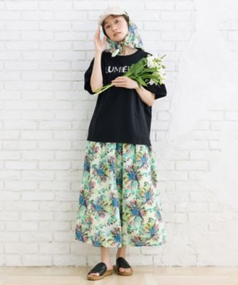 ＩＮＤＥＳＩＧＮ　水彩フラワープリントスカート　３３ー１４ー１５４１