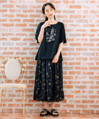ＩＮＤＥＳＩＧＮ　スシボイルサークルホイルプリントスカート　プラスサイズ　３３ー１４ー１５４８