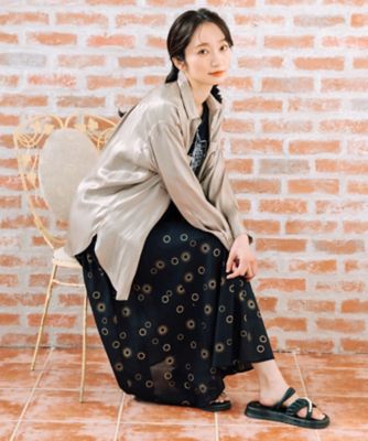 ＩＮＤＥＳＩＧＮ　スシボイルサークルホイルプリントスカート　プラスサイズ　３３ー１４ー１５４８