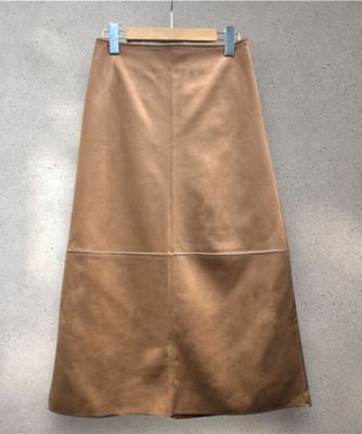 【送料無料】sab street my standard (Women/大きいサイズ)/サブストリート マイスタンダード FONTLAB マシュマロレザーライクスカート 33ー14ー1618 キャメル(21) 【三越伊勢丹/公式】