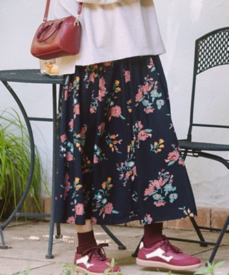 ＜sab street my standard (Women/大きいサイズ)＞ＩＮＤＥＳＩＧＮ　フラワーブーケプリントスカート　プラスサイズ　３３ー１４ー１６２７