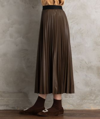 レザーライクプリーツスカート 33ー14ー1640 | sab street my