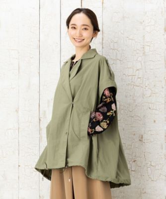 【送料無料】sab street my standard (Women/大きいサイズ)/サブストリート マイスタンダード FONTLAB ナイロンオーバージレ 33-23-5403 カーキ(61) 衣料品【三越伊勢丹/公式】