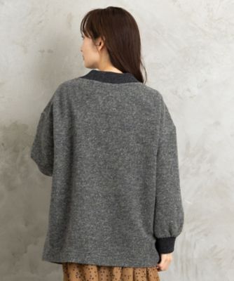 イタリアンエアリーリブデザインジップブルゾン 33ー23ー5434