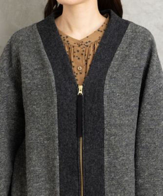 イタリアンエアリーリブデザインジップブルゾン 33ー23ー5434