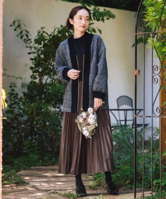 イタリアンエアリーリブデザインジップブルゾン 33ー23ー5434