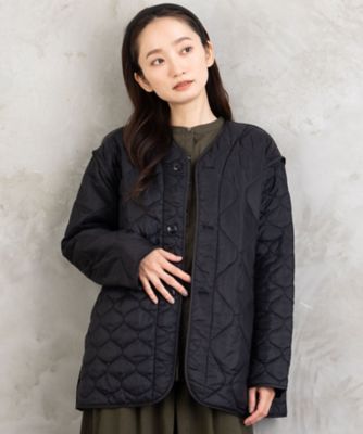 【送料無料】sab street my standard (Women/大きいサイズ)/サブストリート マイスタンダード FONTLAB キルティングMIXブルゾン 33ー23ー5454 ブラック(00) コート・ジャケット【三越伊勢丹/公式】