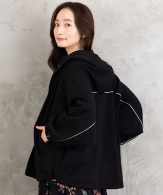 【送料無料】sab street my standard (Women/大きいサイズ)/サブストリート マイスタンダード FONTLAB ラメパイピングダンボールドロストブルゾン 33ー23ー5458 ブラック(00) コート・ジャケット【三越伊勢丹/公式】