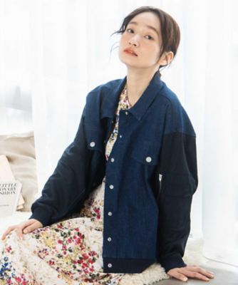 ＜sab street my standard (Women/大きいサイズ)＞ＦＯＮＴＬＡＢ　デニムコンビＭＡー１　３３ー２３ー５４６７