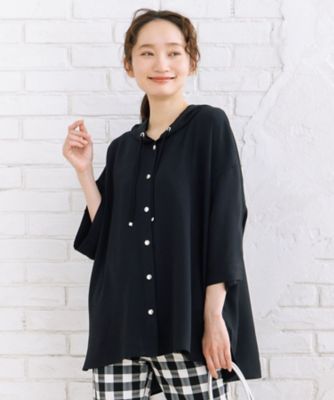 sab street my standard (Women/大きいサイズ)/サブストリート マイスタンダード 接触冷感・ＵＶ加工　スムースジョーゼットフーディブルゾン　３３ー２３ー５４７５