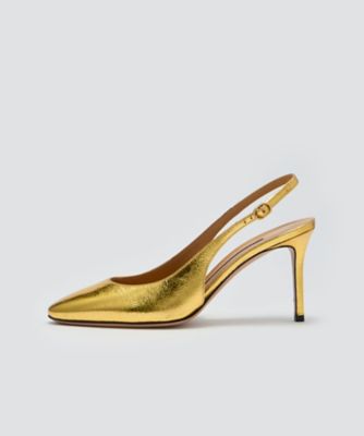 ＜PELLICO (Women)＞ＮＩＣＬＡ　バックスリングパンプス　８．５ｃｍ　ＧＯＬＤ　３３２６ＣＲＡＱＵＥＬＥ