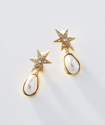 ＜三越伊勢丹/公式＞ ADER.bijoux (Women)/アデルビジュー STAR half pearl earring gold ピアス・イヤリング【三越伊勢丹/公式】