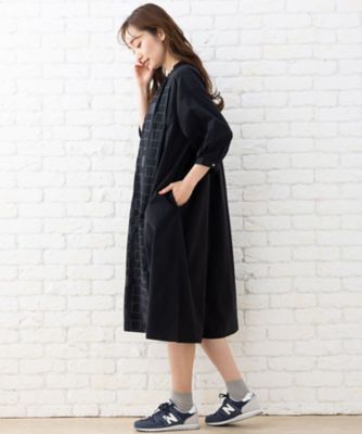 スクエア刺繍ワンピース　プラスサイズ