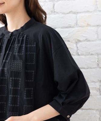 スクエア刺繍ワンピース　プラスサイズ