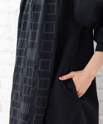 スクエア刺繍ワンピース　プラスサイズ