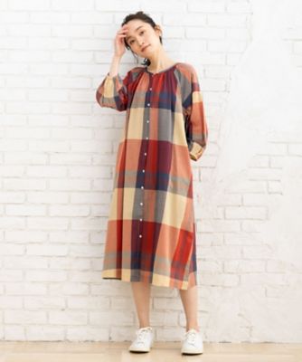 sab street my standard (Women/大きいサイズ)/サブストリート　マイスタンダード ＩＮＤＥＳＩＧＮ　チェックオンチェック２ｗａｙワンピース