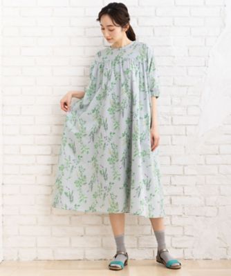 ハーブプリントワンピース