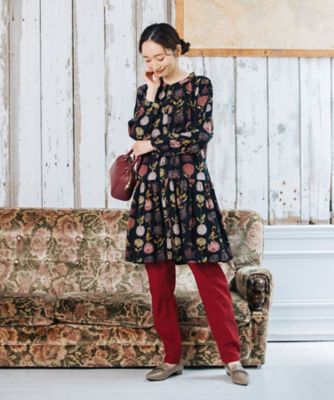 INDESIGN フラワー＆ペイントアソートチュニック プラスサイズ  