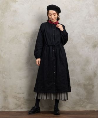 INDESIGN】スターエンブロイダリー前開きワンピース 33ー