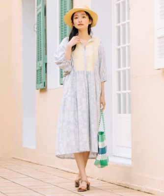 sab street my standard (Women/大きいサイズ)/サブストリート マイスタンダード コードコットンMIXプリントカフタンワンピース 33309542
