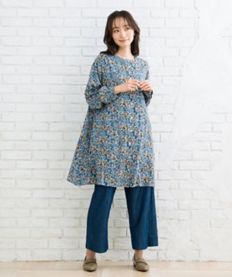 フラワープリントチュニック　３３ー３０ー９５９６