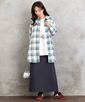 大きいサイズ48 バーバリーロンドン メガチェック シャツ チュニック 大きいサイズ 新色追加!! フランネル チェック バンドカラー 裾