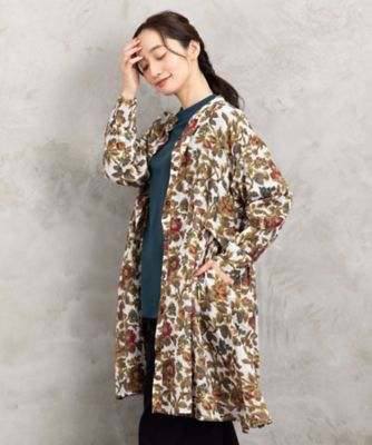 【送料無料】sab street my standard (Women/大きいサイズ)/サブストリート マイスタンダード フラワープリントサイドギャザーチュニック プラスサイズ 33ー30ー9618 オフホワイト(03) ワンピース・ドレス【三越伊勢丹/公式】