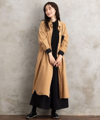 ＜sab street my standard (Women/大きいサイズ)＞ＩＮＤＥＳＩＧＮ　ドットポケットコーデュロイシャツワンピース　３３ー３０ー９６３８