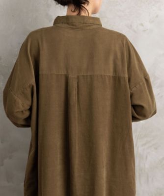 INDESIGN ドットポケットコーデュロイシャツワンピース 33ー