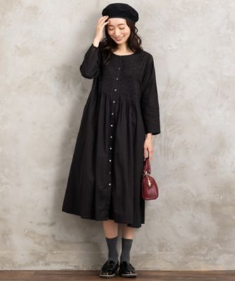 ＜sab street my standard (Women/大きいサイズ)＞ＩＮＤＥＳＩＧＮ　ビーズラインピンタックワンピース　３３ー３０ー９６４２