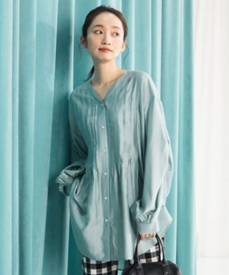 ＜sab street my standard (Women/大きいサイズ)＞シルキーローンピンタックチュニック　３３ー３０ー９６７１